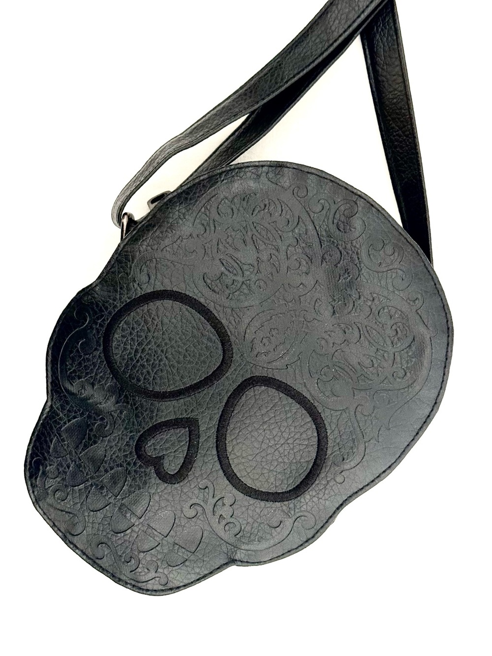 Loungefly Sugar Skull Crossbody Bag in Black - Small